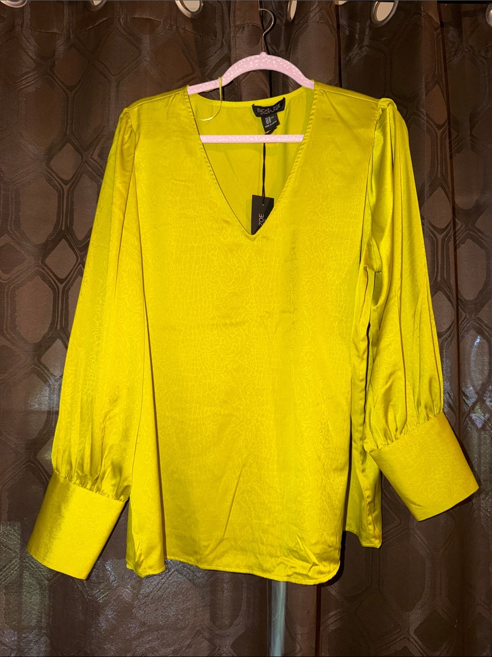 V-Neck Satin Blouse by Rachel Zoe